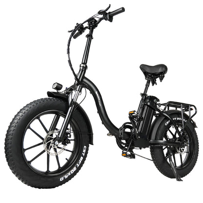 CMACEWHEEL Y20 Folding Electric Bike, 250W Motor, 48V 18Ah Battery, 20 x 4.0'' CST Fat Tires, 25km/h Max Speed, 70-90km Range, Front &amp; Rear Disc Brake, IP65 Waterproof - Black
