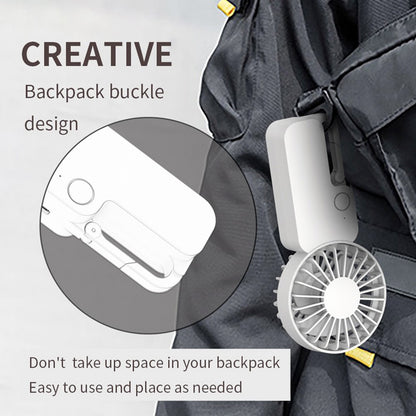 COOWOO HP1013 Backpack Buckle Mini Fan, 3-Gear Wind Speed, 2000mAh Battery, Up to 13 Hours Runtime, Silent Desktop Fan