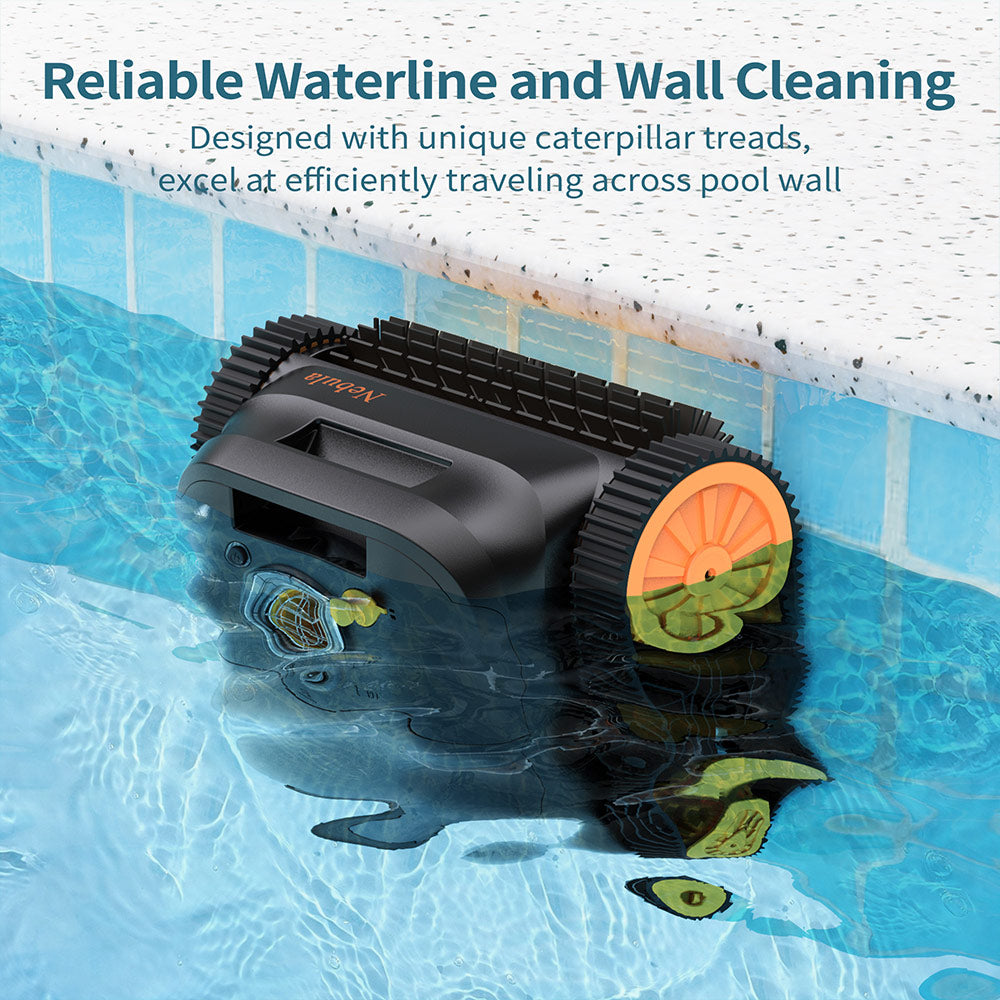 CoasTeering Nebula Cordless Robotic Pool Cleaner, 180min Runtime, Wall Climbing &amp; Waterline Cleaning, Brushless Motors, Smart Navigation, Cleaning Inground Pools up to 3229 Sq.ft