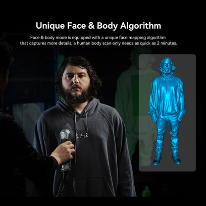 Creality Raptor 3D Scanner, Hybrid Blue Laser NIR, 60fps Scanning Speed, Objects Between 5-2000mm, 24-bit Full-Color Scan, 0.02mm Accuracy, Anti-shaking
