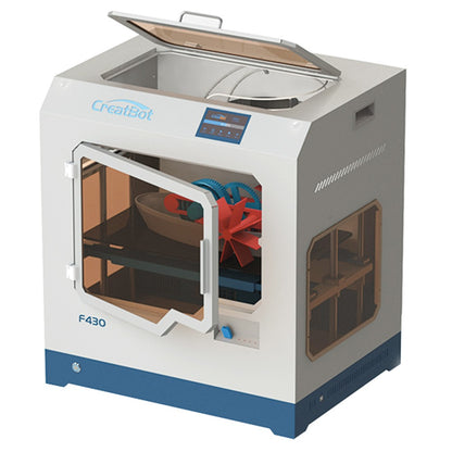 CreatBot F430 3D Printer, Dual Extruder, Auto Leveling, 0.04mm Precision, Max Printing Speed 180 mm/s, Filament Detection, Outage Restore, Fully Enclosed, Glass Ceramic Platform, 400*300*300mm