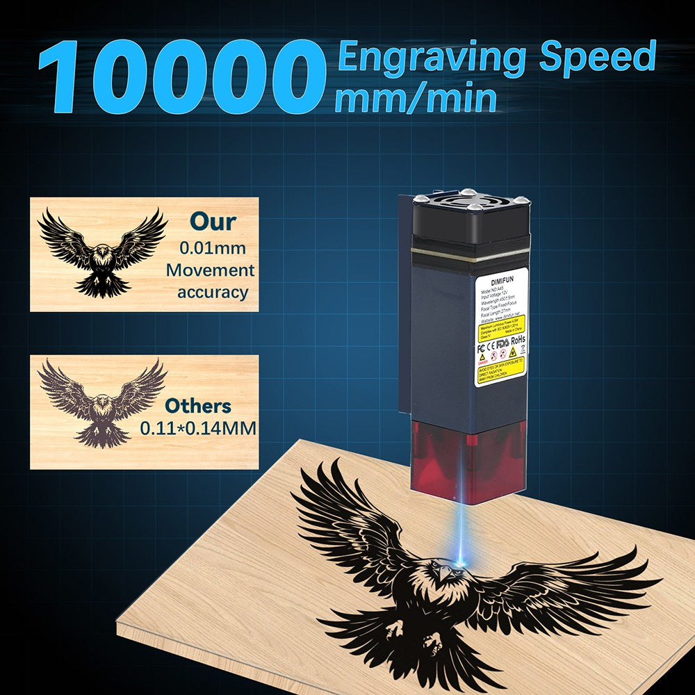 DIMIFUN D9 A25 2.5W Portable Laser Engraving Machine, Eye Protection, 10000mm/min Speed, 0.06mm Spot, 130*130mm, Noise Reduction