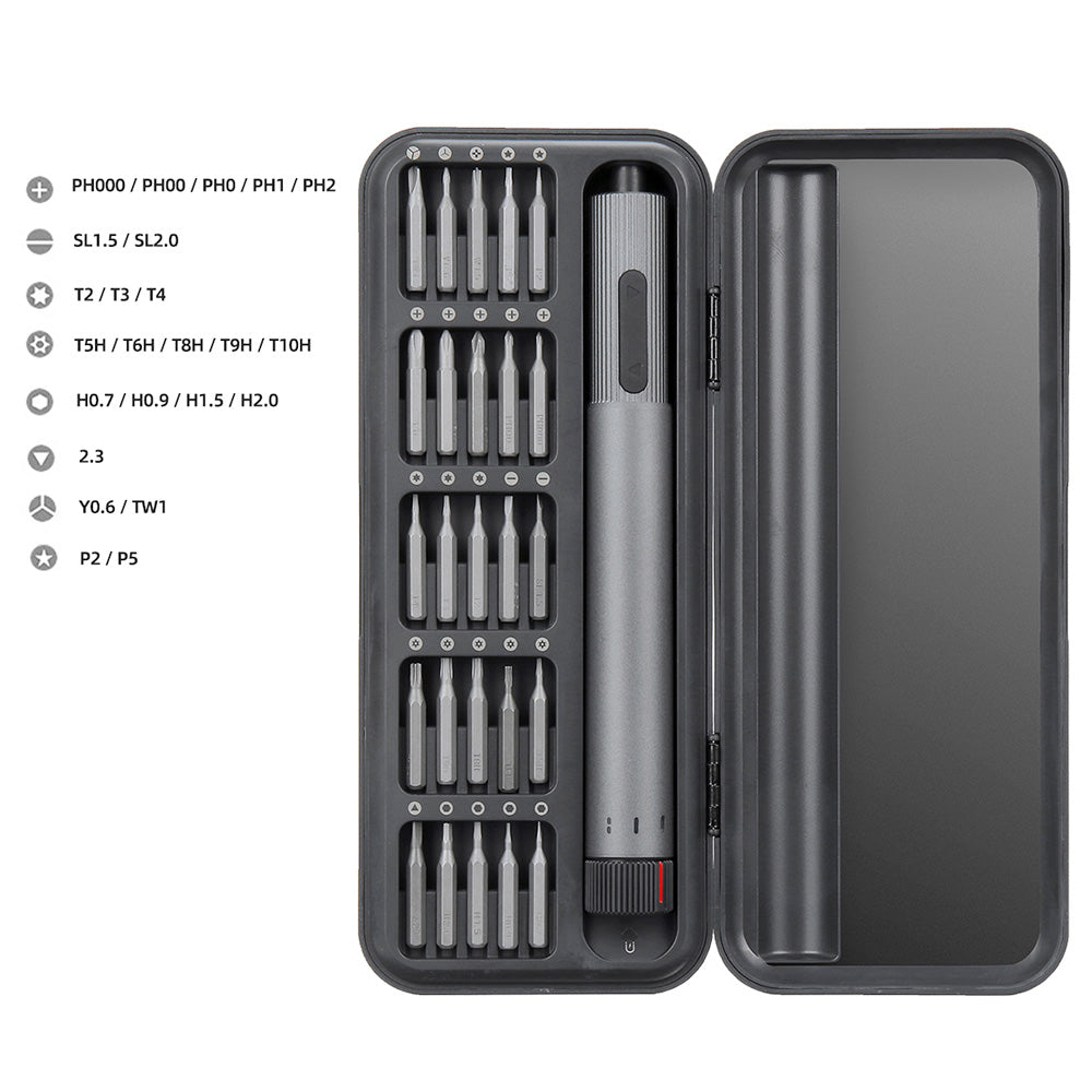 DUKA E2 Electric Screwdriver Set, with 210RPM Dual-Speed Adjustment, 25 Screwdriver Heads, Quick Charging, Repair Tools