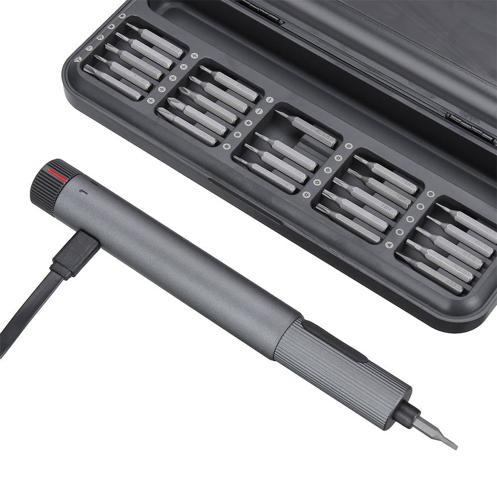 DUKA E2 Electric Screwdriver Set, with 210RPM Dual-Speed Adjustment, 25 Screwdriver Heads, Quick Charging, Repair Tools