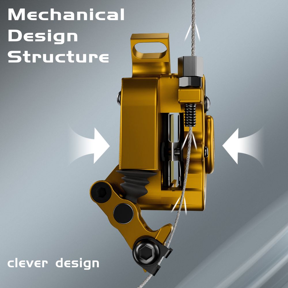 DYISLAND XT-7 Hydraulic Disc Brakes Calipers, Cable Actuated Front &amp; Rear Brake for MTB / Road Bike / Electric Bike - Yellow