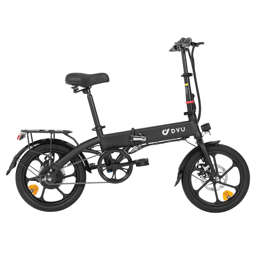 DYU A1F Pro Folding Electric Bike, 250W Motor, 36V 7.5Ah Battery, 16*1.75-inch Tire, 25km/h Max Speed, 40km Max Range, Front &amp; Rear Disc Brakes, LCD Display