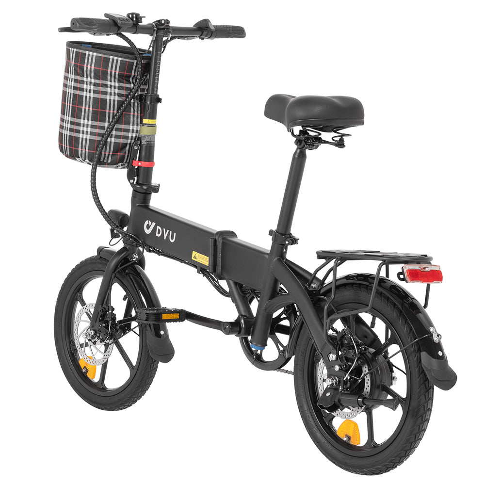 DYU A1F Pro Folding Electric Bike, 250W Motor, 36V 7.5Ah Battery, 16*1.75-inch Tire, 25km/h Max Speed, 40km Max Range, Front &amp; Rear Disc Brakes, LCD Display