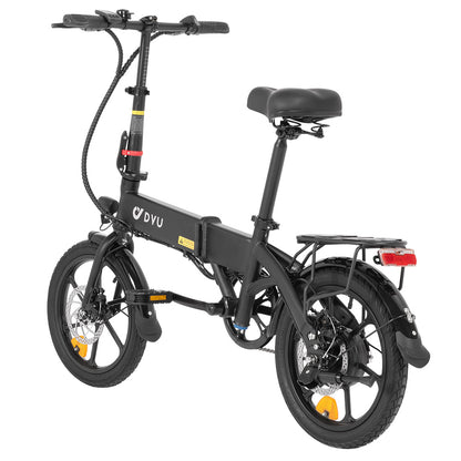 DYU A1F Pro Folding Electric Bike, 250W Motor, 36V 7.5Ah Battery, 16*1.75-inch Tire, 25km/h Max Speed, 40km Max Range, Front &amp; Rear Disc Brakes, LCD Display