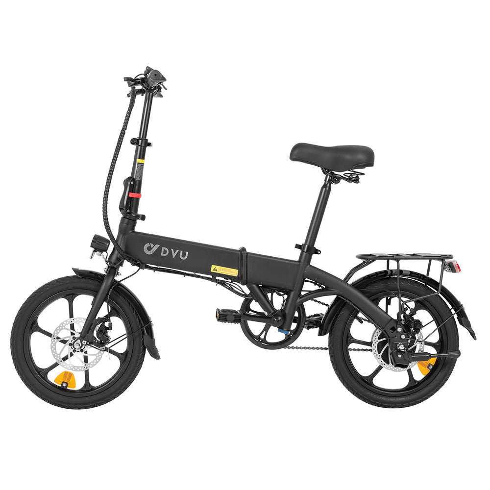 DYU A1F Pro Folding Electric Bike, 250W Motor, 36V 7.5Ah Battery, 16*1.75-inch Tire, 25km/h Max Speed, 40km Max Range, Front &amp; Rear Disc Brakes, LCD Display