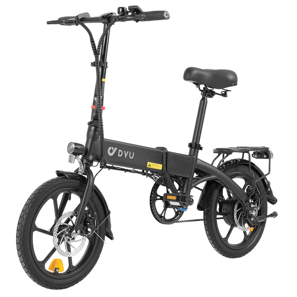 DYU A1F Pro Folding Electric Bike, 250W Motor, 36V 7.5Ah Battery, 16*1.75-inch Tire, 25km/h Max Speed, 40km Max Range, Front &amp; Rear Disc Brakes, LCD Display