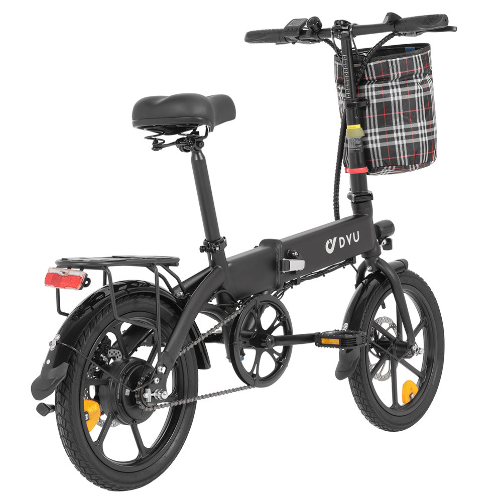 DYU A1F Pro Folding Electric Bike, 250W Motor, 36V 7.5Ah Battery, 16*1.75-inch Tire, 25km/h Max Speed, 40km Max Range, Front &amp; Rear Disc Brakes, LCD Display