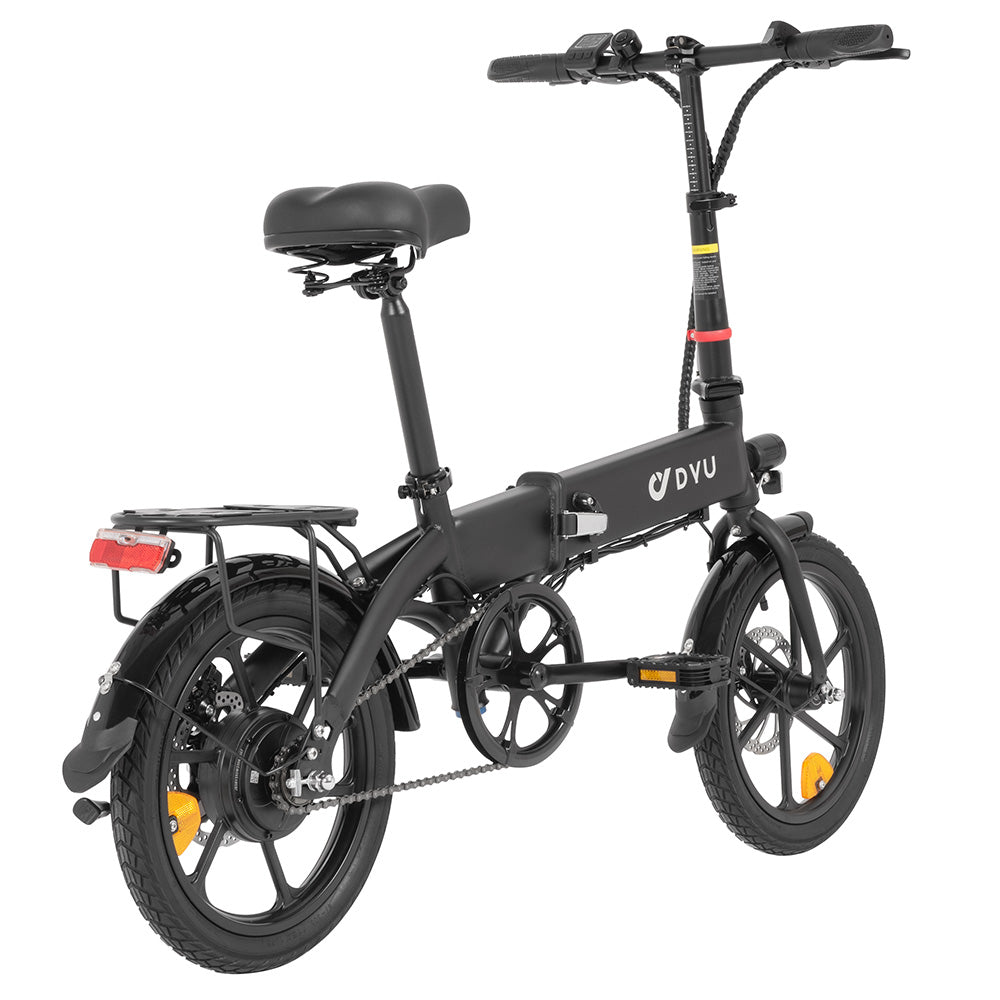 DYU A1F Pro Folding Electric Bike, 250W Motor, 36V 7.5Ah Battery, 16*1.75-inch Tire, 25km/h Max Speed, 40km Max Range, Front &amp; Rear Disc Brakes, LCD Display