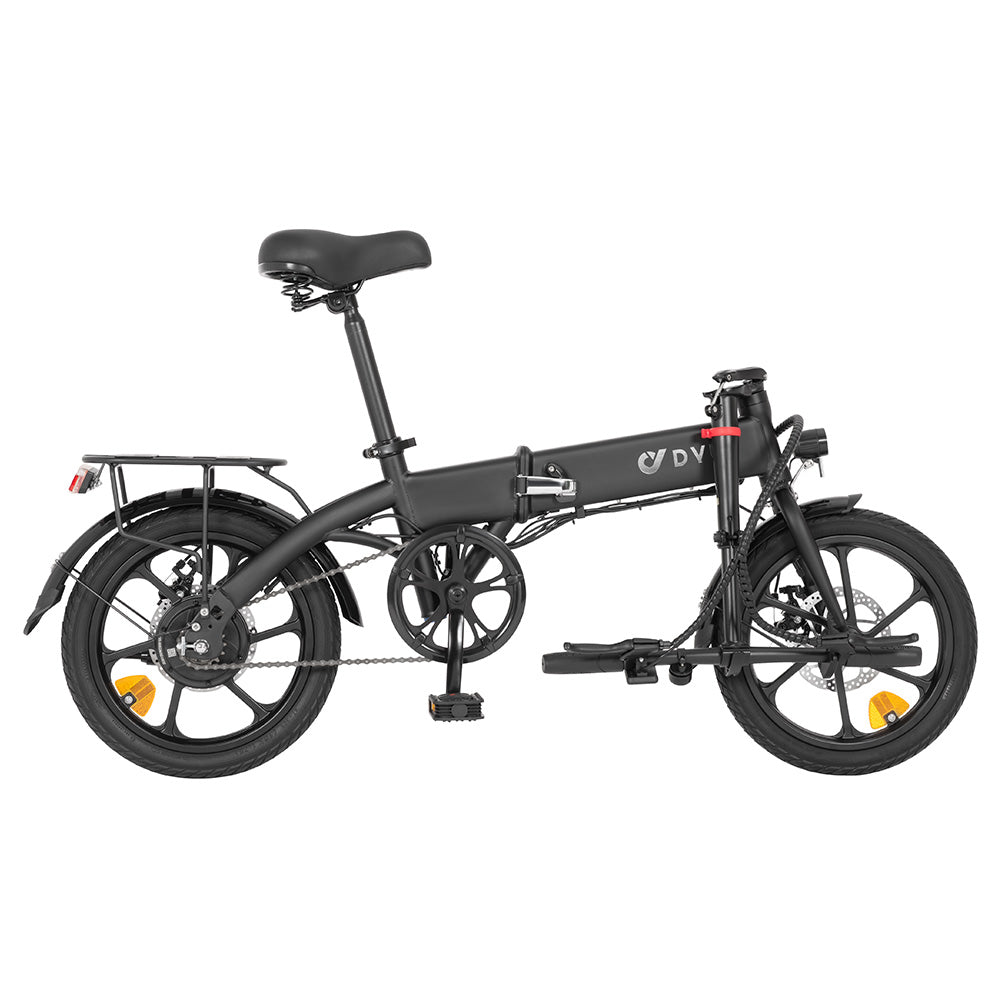 DYU A1F Pro Folding Electric Bike, 250W Motor, 36V 7.5Ah Battery, 16*1.75-inch Tire, 25km/h Max Speed, 40km Max Range, Front &amp; Rear Disc Brakes, LCD Display