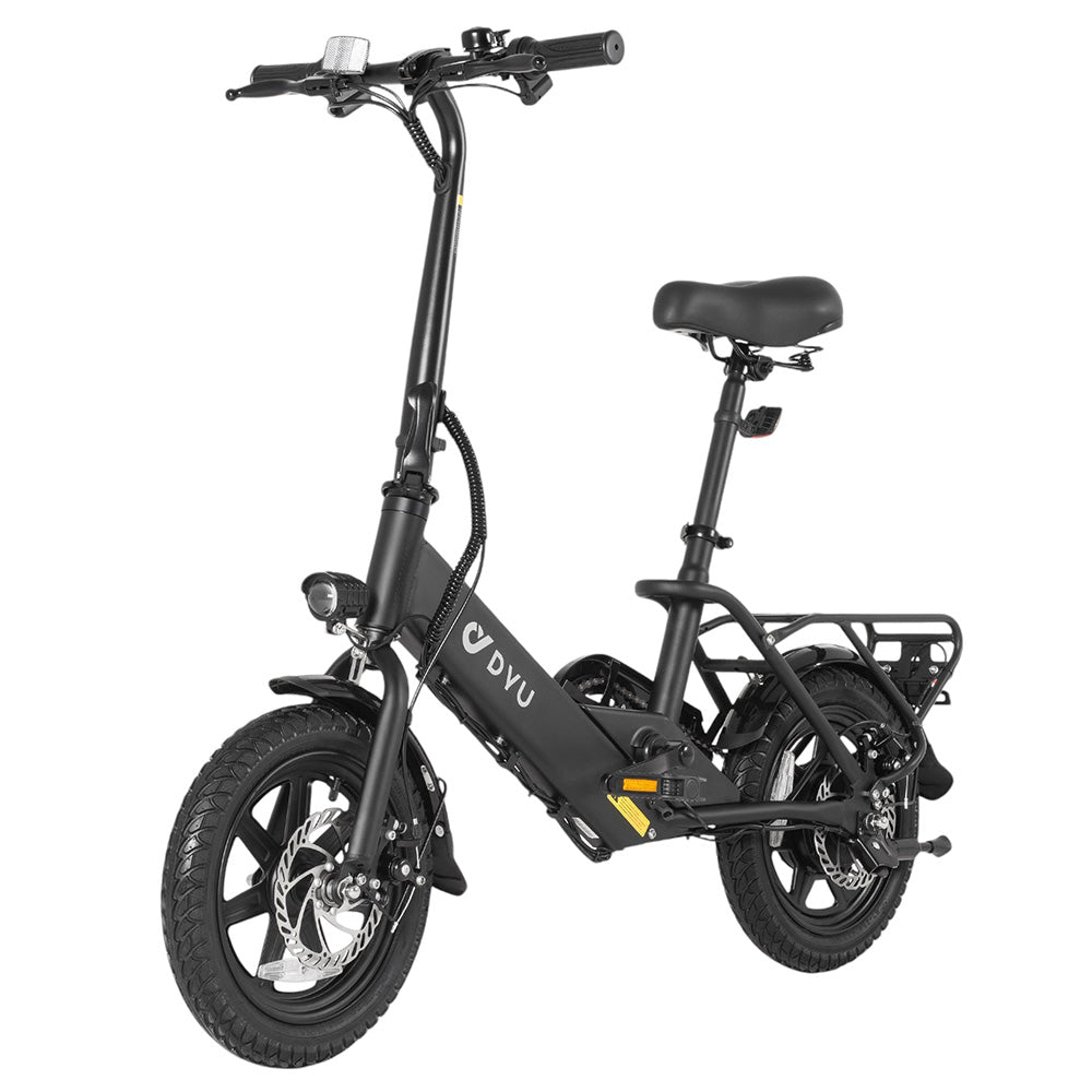 DYU C3 Folding Electric Bike, 250W Motor, 36V 7.5AH Battery, 14 Inch Tires, 25km/h Max Speed, 37km Range, Front &amp; Rear Disc Brakes