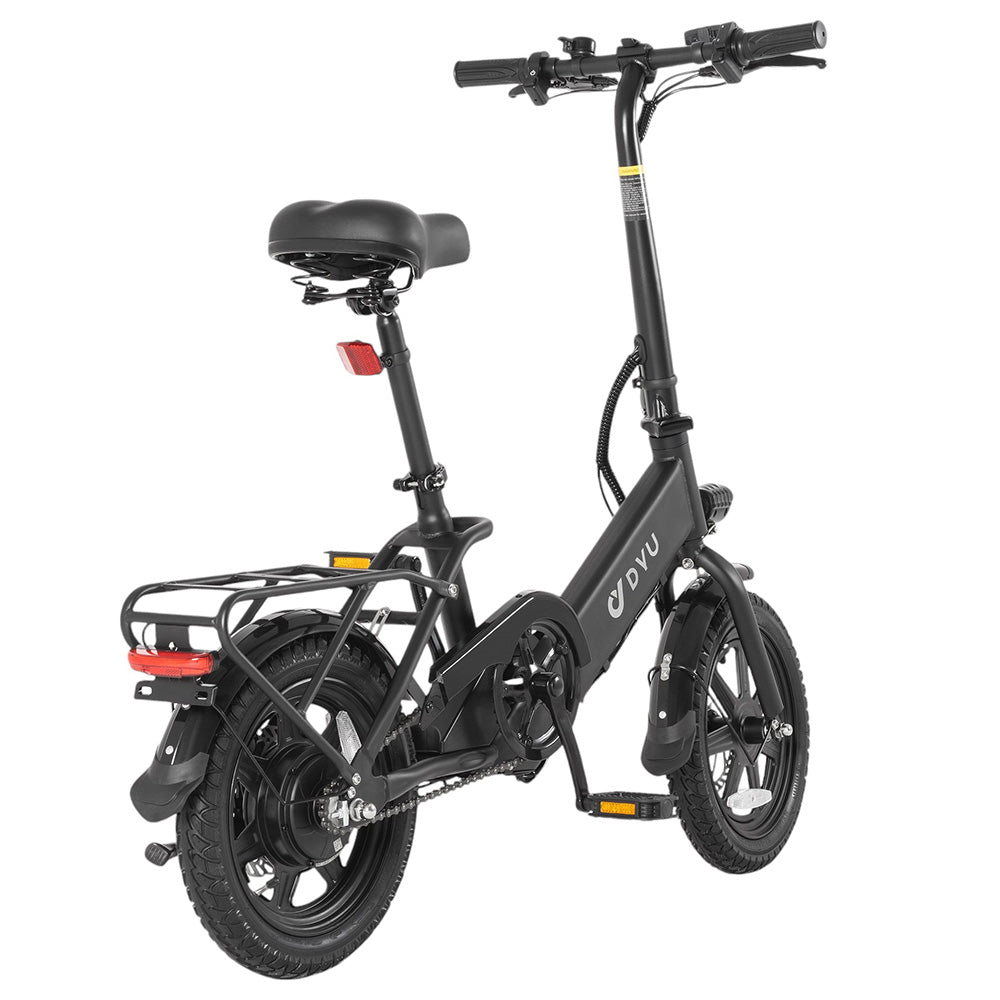 DYU C3 Folding Electric Bike, 250W Motor, 36V 7.5AH Battery, 14 Inch Tires, 25km/h Max Speed, 37km Range, Front &amp; Rear Disc Brakes