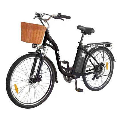 DYU C6 Electric Bicycle 250W Motor Max Speed 25km/h 36V 12.5Ah Battery 70km Max Range - Black