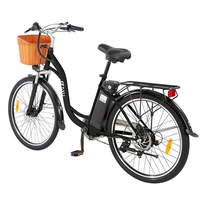 DYU C6 Electric Bicycle 250W Motor Max Speed 25km/h 36V 12.5Ah Battery 70km Max Range - Black