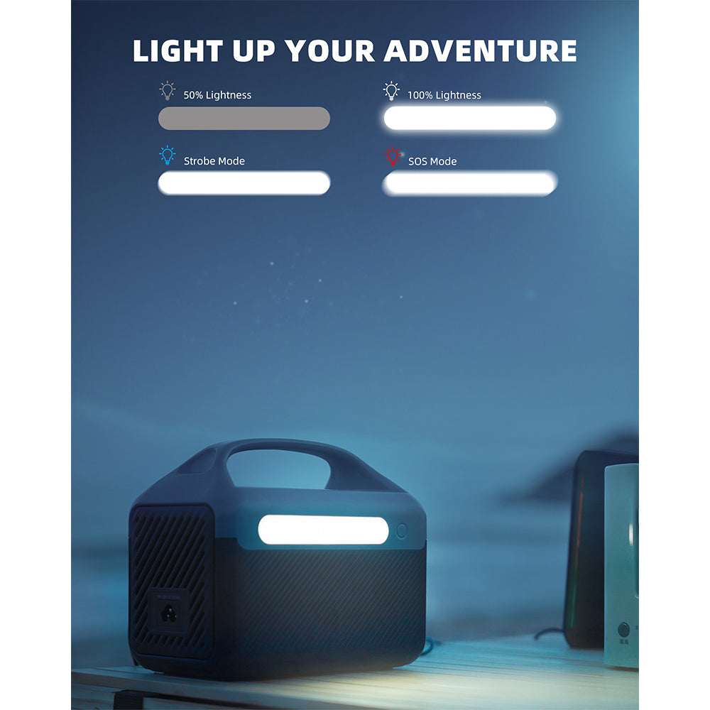 DaranEner NEOZ Portable Power Station, 300W 179.2Wh LiFePO4 Battery, LED Fashlight, 1.5hrs Fast Charging, Outdoor Solar Generator