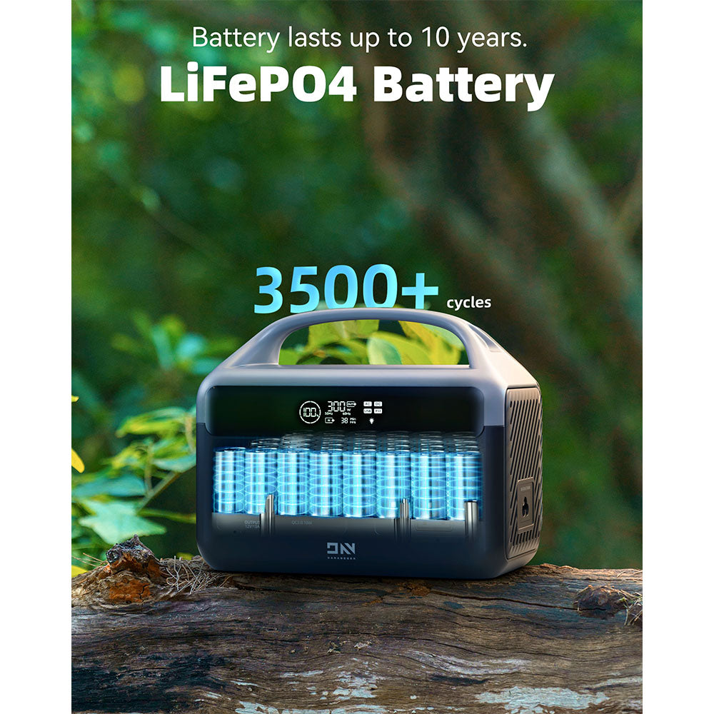 DaranEner NEOZ Portable Power Station, 300W 179.2Wh LiFePO4 Battery, LED Fashlight, 1.5hrs Fast Charging, Outdoor Solar Generator