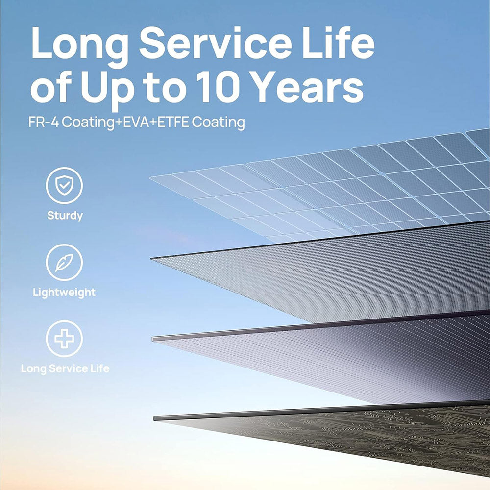 DaranEner SP100 100W Foldable Solar Panel, Adjustable Stand, IP54 Waterproof