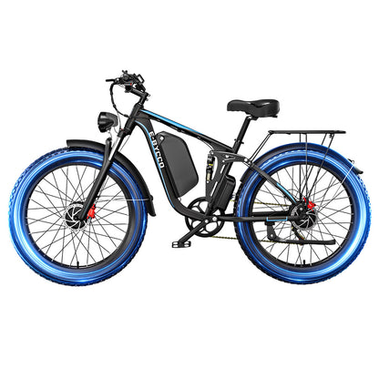 E·Bycco EB7Pro Electric Bike, 2*1000W Motor, 52V 23Ah Battery, 20*4.0 inch Fat Tire, 55km/h Max Speed, 130km Max Range, Hydraulic Disc Brakes, Full Suspension System, Shimano 7-Speed