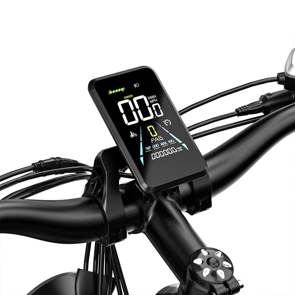 E·Bycco EB9 Electric Bike, 2*1000W Motor, 52V 23AH Battery, 26*4.0 inch Fat Tires, 55km/h Max Speed, 130km Max Range, Hydraulic Disc Brakes, Full Suspension, Shimano 7-speed, LCD Display