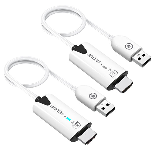 EDUP EH-WD9906 Wireless HDMI Transmitter and Receiver, Plug &amp; Play, Screen Mirror &amp; Extend, 98ft Transmission, 1RX to 8TXs