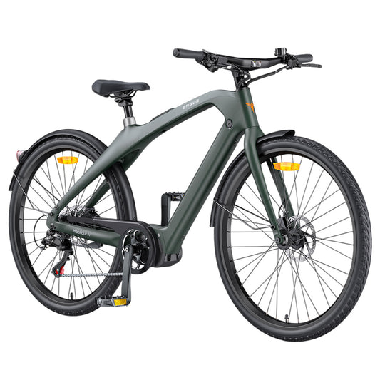 ENGWE MapFour N1 Pro Electric Bike, 250W Motor, 36V 10Ah Battery, 700*42C Spoke Tires, 25km/h Max Speed, 100km Range, Front &amp; Rear Hydraulic Disc Brakes, Shimano 7-speed, Torque Sensor, LED Color Display - Green