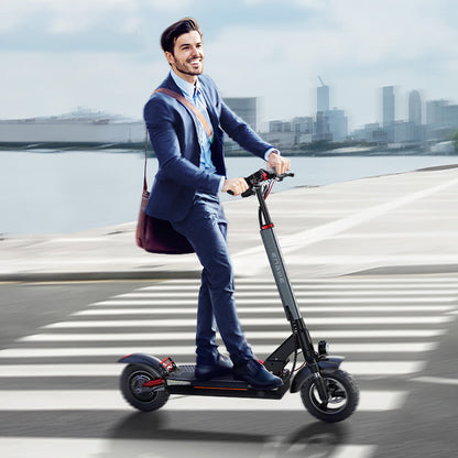 ENGWE Y600 Electric Scooter, 600W Motor, 48V 18.2Ah Battery, 10*4-inch Fat Tires, 25km/h Max Speed, 70km Range, Mechanical Disc Brake, Detachable Seat