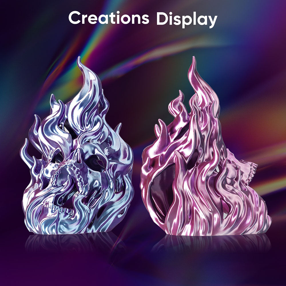 ERYONE High Speed Four-color Silk PLA Filament, 1kg - Cold Flame Nocturnal (Dark Purple &amp; Magenta &amp; Pink &amp; Sky Blue)