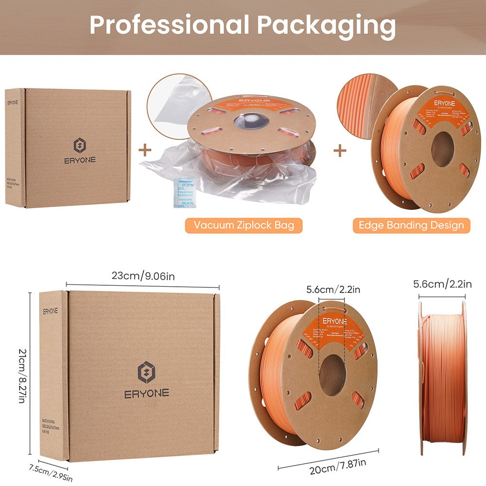 ERYONE High Speed Matte Gradient PLA Filament 1kg, Golden &amp; Red