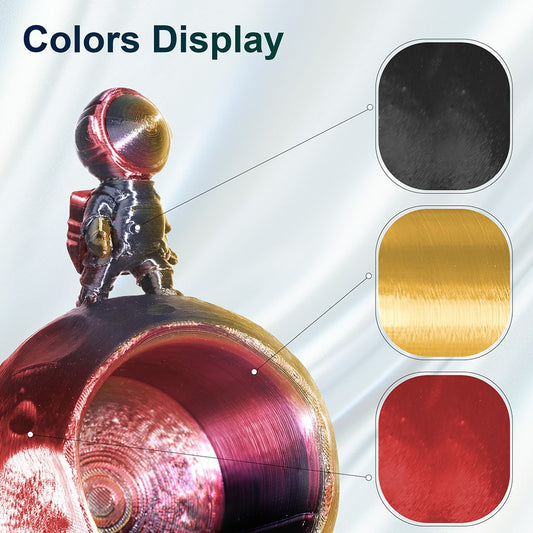 ERYONE High Speed Silk Tri-color PLA Filament 1kg, Black &amp; Red &amp; Golden