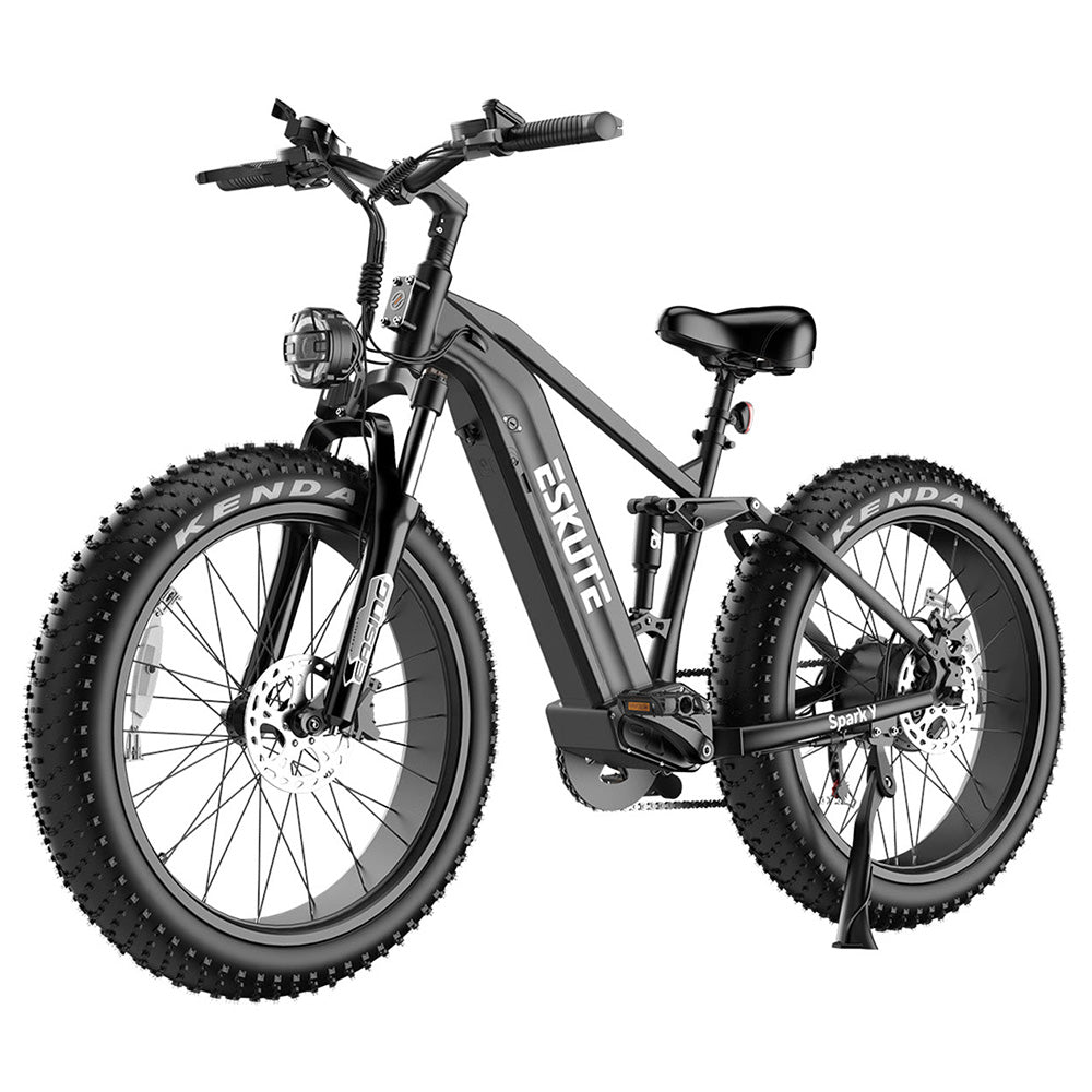 ESKUTE ES-26-RWXD Electric Bike, 750W Motor, 48V 20Ah Battery, 26 x 4.8" Tires, 45km/h Max Speed, 110km Range, Full Suspension, SHIMANO 7 Speed, Hydraulic Disc Brakes - Black