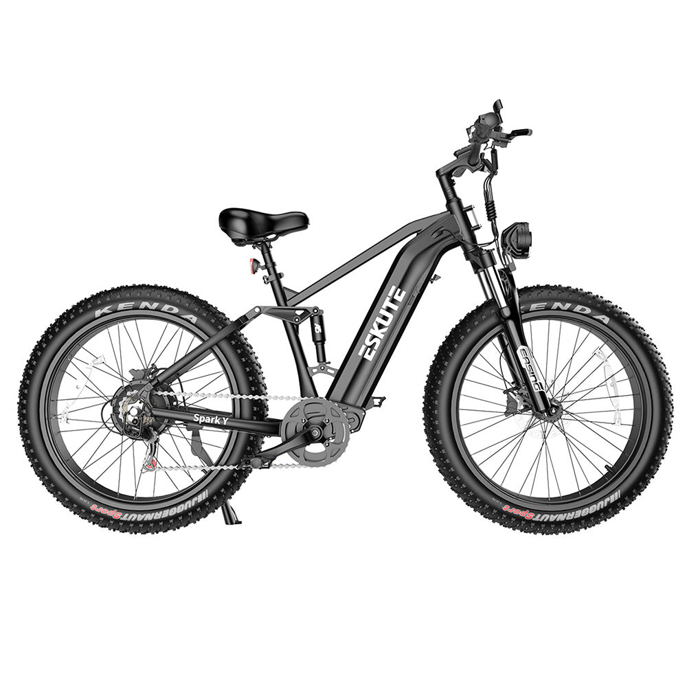 ESKUTE ES-26-RWXD Electric Bike, 750W Motor, 48V 20Ah Battery, 26 x 4.8" Tires, 45km/h Max Speed, 110km Range, Full Suspension, SHIMANO 7 Speed, Hydraulic Disc Brakes - Black