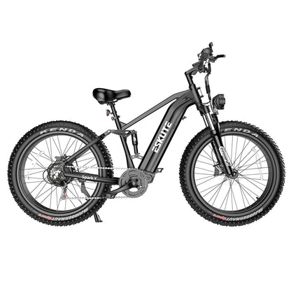 ESKUTE ES-26-RWXD Electric Bike, 750W Motor, 48V 20Ah Battery, 26 x 4.8" Tires, 45km/h Max Speed, 110km Range, Full Suspension, SHIMANO 7 Speed, Hydraulic Disc Brakes - Black