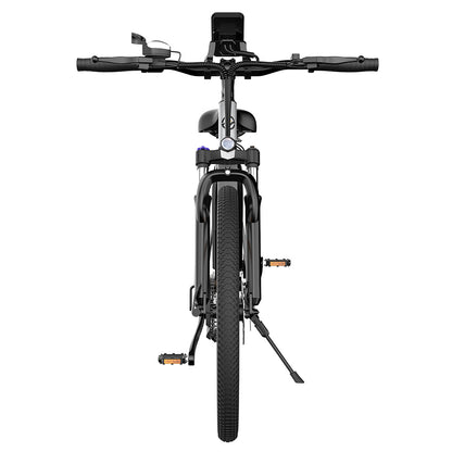 ESKUTE M100 Electric Bike, 250W Brushless Motor, 36V 10.4Ah Removable Battery, 27.5*1.95" Tires, 25km/h Max Speed, 30-55km Range, Disc Brakes, SHIMANO 7-speed, Front Suspension - Silver