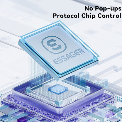 ESSAGER 29W 3A Type-C to Lightning Charging Cable, USB2.0 480Mbps, Magnetic Adsorption, Flexible Adjustable, Smart Chip, 1m