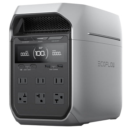 EcoFlow DELTA 3 Plus Portable Power Station, 1024Wh LFP Battery, 1800W Solar Generator, 13 Outlets, <10ms UPS &amp; <30dB Noise, Expandable to 5kWh, App Control, IP65 Protection, 56min Fast Charging, for Home Backup, Outdoor Camping &amp; RV