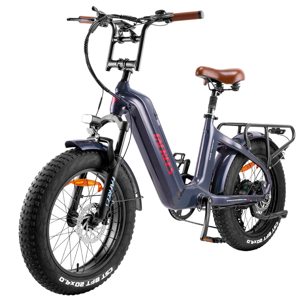 Fafrees F20 Master E-bike 20*4.0 inch Air Tire 500W Rear Drive 25km/h Max Speed 48V 22.5Ah Samsung Battery 140-160km Range Hydraulic Disc Brakes Carbon Fiber Frame - Aurora Grey