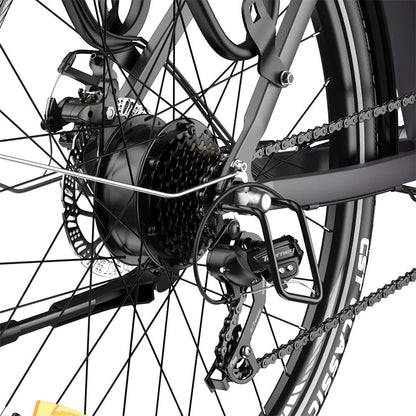 Fafrees F28 Pro 27.5'' Step-through City E-Bike 25Km/h 250W Motor 36V14.5Ah Embedded Removable Battery Shimano 7-Speed Gear - Black