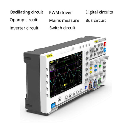 FNIRSI 1014D 2 in 1 Digital Oscilloscope, 2 Channels, 100Mhz Bandwidth, 1GSa/s Sampling Rate,  DDS Signal Generator - EU Plug