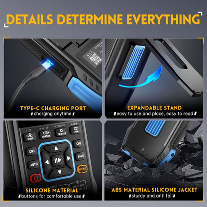 FNIRSI 2C23T 3 in 1 Digital Oscilloscope Multimeter Signal Generator, 2 Channels, 10MHz Bandwidth, 50MSa/s Sampling Rate, 9999 Counts