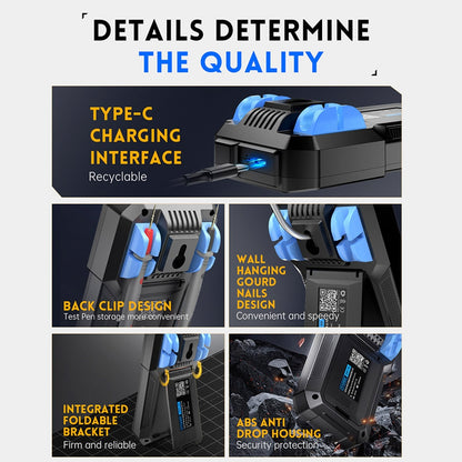 FNIRSI DMT-99 Handheld Digital Multimeter, 10000 Counts, 1000V 10A True RMS, Auto Range, AC DC Voltage Tester, NCV Measures, 1500mAh Rechargeable Battery