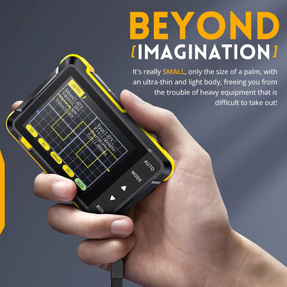 FNIRSI DSO152 Mini Handheld Digital Oscilloscope with P6100 High Voltage Probe, 2.5MSa/s Sampling Rate, 200KHz Bandwidth