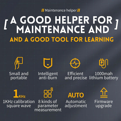 FNIRSI DSO152 Mini Handheld Digital Oscilloscope with P6100 High Voltage Probe, 2.5MSa/s Sampling Rate, 200KHz Bandwidth