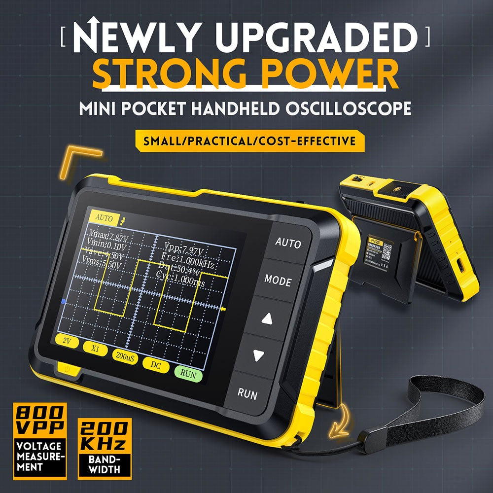 FNIRSI DSO152 Mini Handheld Digital Oscilloscope with P6100 High Voltage Probe, 2.5MSa/s Sampling Rate, 200KHz Bandwidth