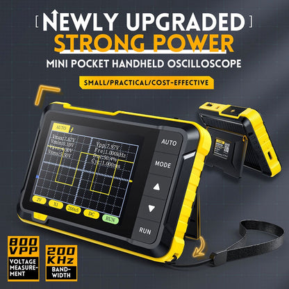 FNIRSI DSO152 Mini Handheld Digital Oscilloscope with P6100 High Voltage Probe, 2.5MSa/s Sampling Rate, 200KHz Bandwidth