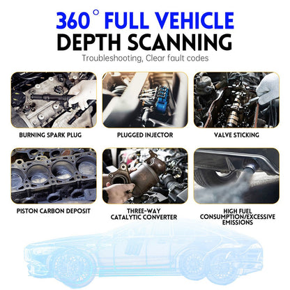 FNIRSI FD10 Car Fault Detector, OBD2 Scanner, Code Reader Clear Error Diagnostic Tool, Bluetooth V5.1, Support 9 OBD2 Protocols, for iOS &amp; Android