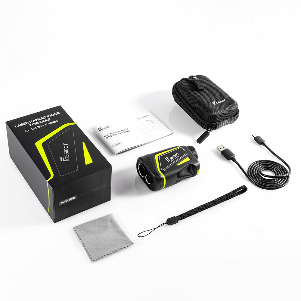 FOSSiBOT C1000 Pro Golf Rangefinder, Green &amp; Red OLED Display, 0.06s Measure Speed, 1000m Measurement Range, 6X Magnification, IP54 Waterproof