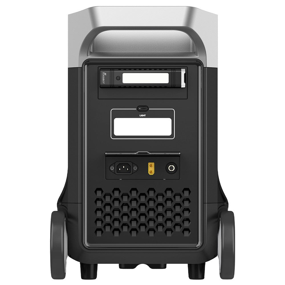 FOSSiBOT F3600 Portable Power Station, 3840Wh LiFePO4 Solar Generator, 3300W AC Output, 2000W Max Solar Charge, Fully Recharge in 1.8 Hours, 15 Output Ports, LCD Screen, Removable Flashlight Torch, 3W LED Light, with Rolling Wheels